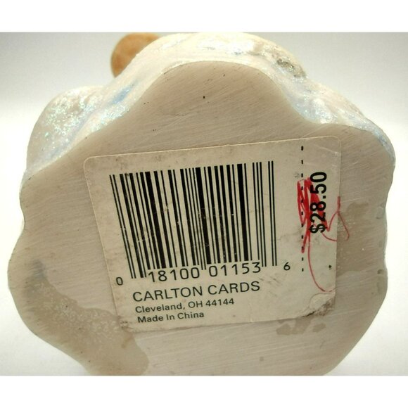 Vintage Glitter Angel Carlton Cards 9.5" Instrument Seraphine On Cloud - Picture 13 of 13